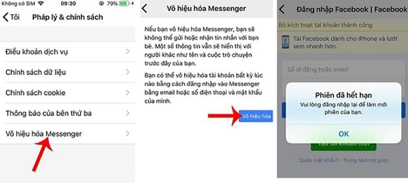 Cách khoá Messenger - Lỗi không gỡ được tài khoản Messenger 
